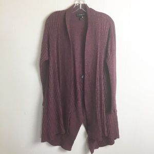 Lane Bryant Open Sweater Maroon Plus Size 18/20